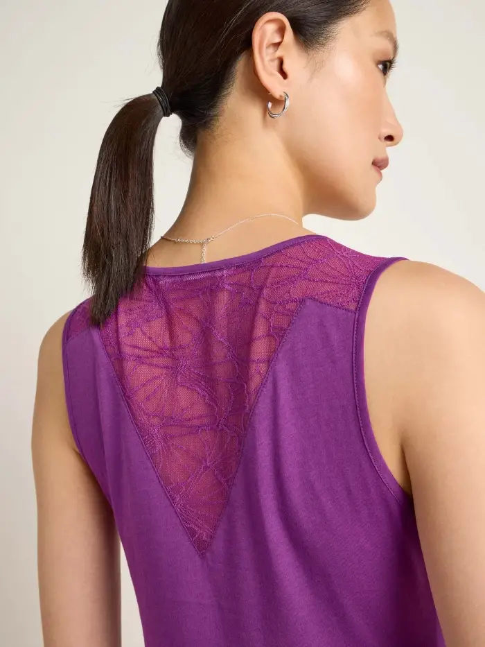 Lanius Top mit Spitzeneinsatz (GOTS) Outlet