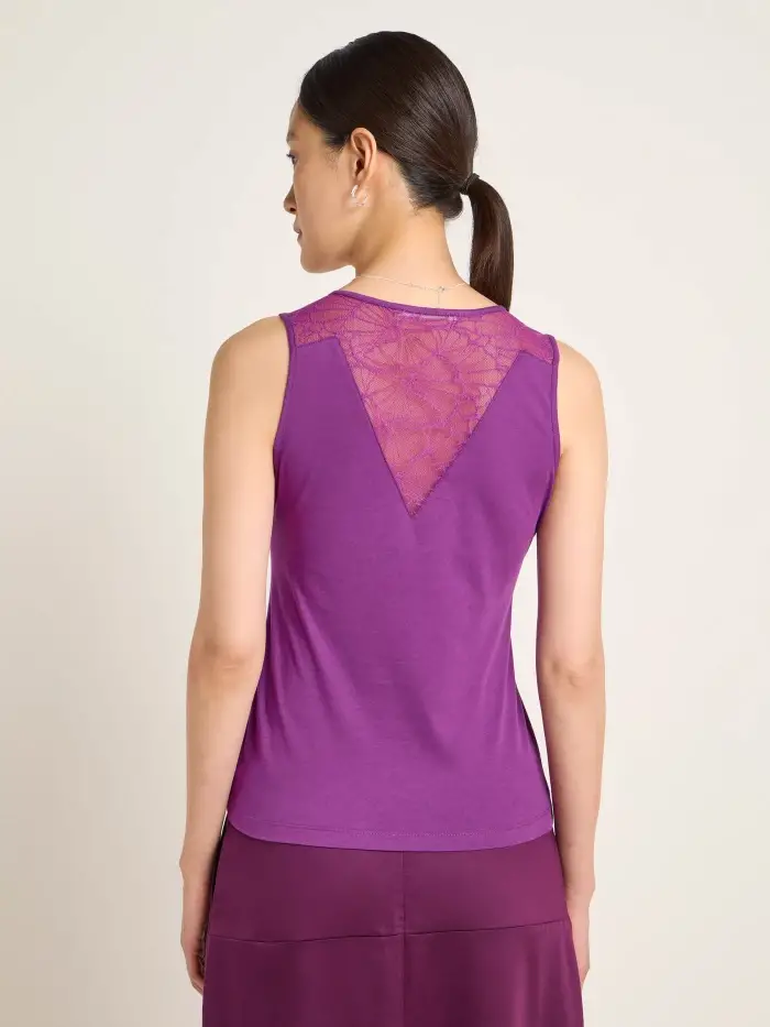Lanius Top mit Spitzeneinsatz (GOTS) Outlet