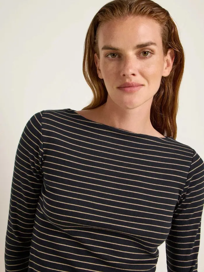 Lanius U-Boot Shirt mit Streifen (GOTS) Schlussverkauf