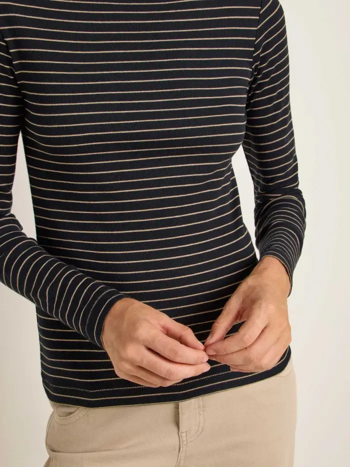 Lanius U-Boot Shirt mit Streifen (GOTS) Schlussverkauf