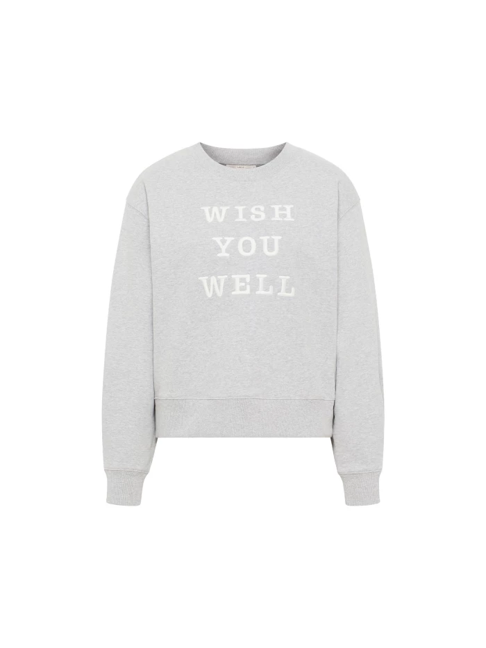 Lanius Statement Sweatshirt "wish you well" (GOTS) Preisnachlass