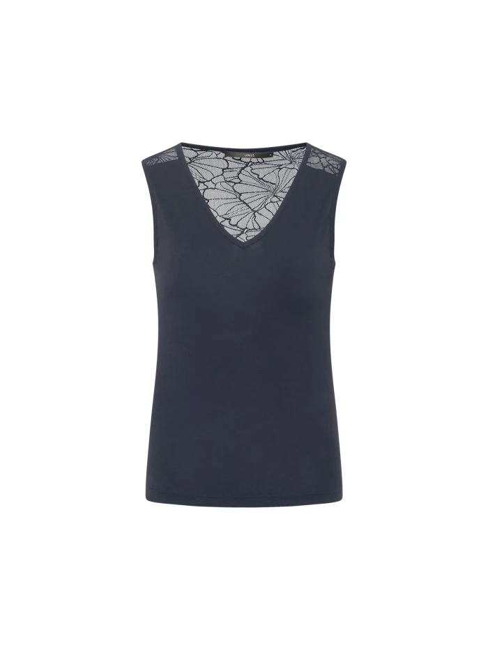 Lanius Top mit Spitzeneinsatz (GOTS) Zeitlich begrenztes Angebot