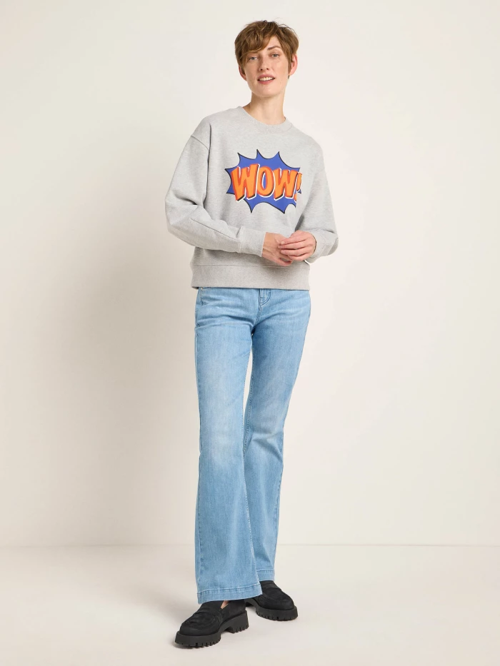 Lanius Statement Sweatshirt "WOW" (GOTS) JETZT KAUFEN