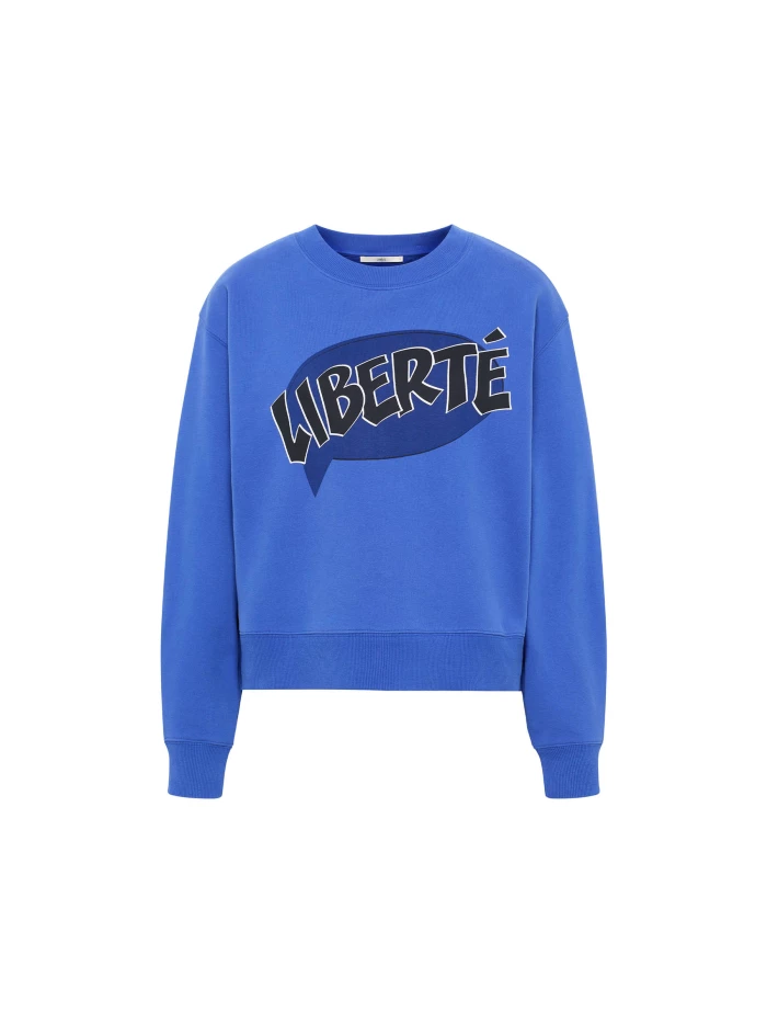 Lanius Statement Sweatshirt "LIBERTÉ" (GOTS) Neueste Stile