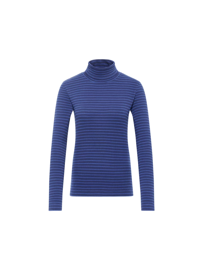 Lanius Streifen-Rollkragenshirt (GOTS) Sonderangebot der Fabrik
