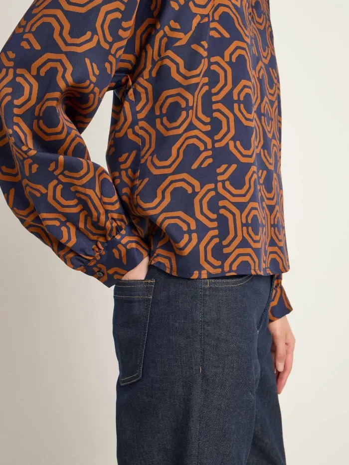 Lanius Bluse mit Kräuseln Discount Store für neue Produkte