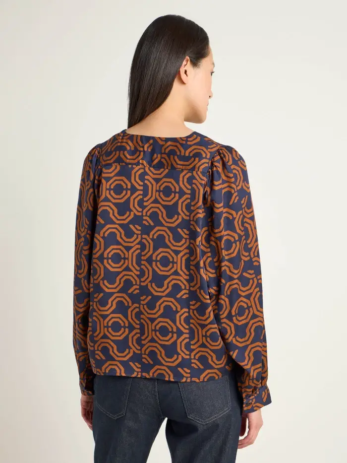 Lanius Bluse mit Kräuseln Discount Store für neue Produkte