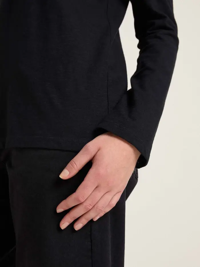 Lanius Shirt mit V-Ausschnitt (GOTS) Räumungsverkauf