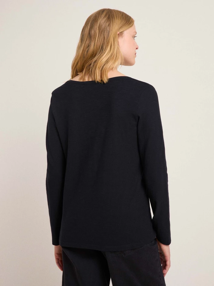 Lanius Shirt mit V-Ausschnitt (GOTS) Räumungsverkauf