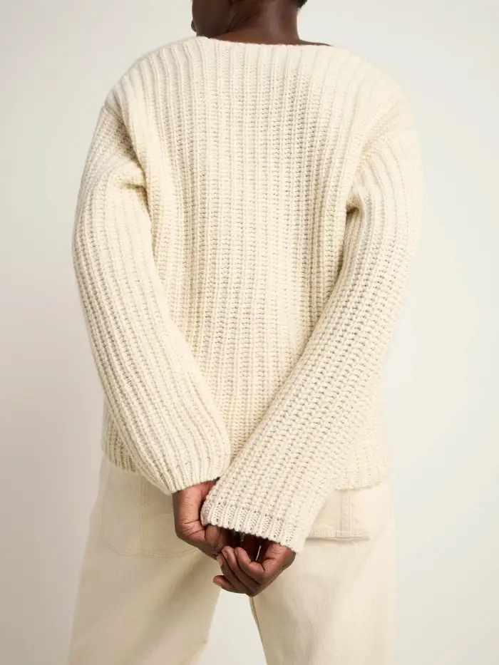 Lanius Pullover mit V-Ausschnitt (GOTS) Zeitbegrenzte Promotion