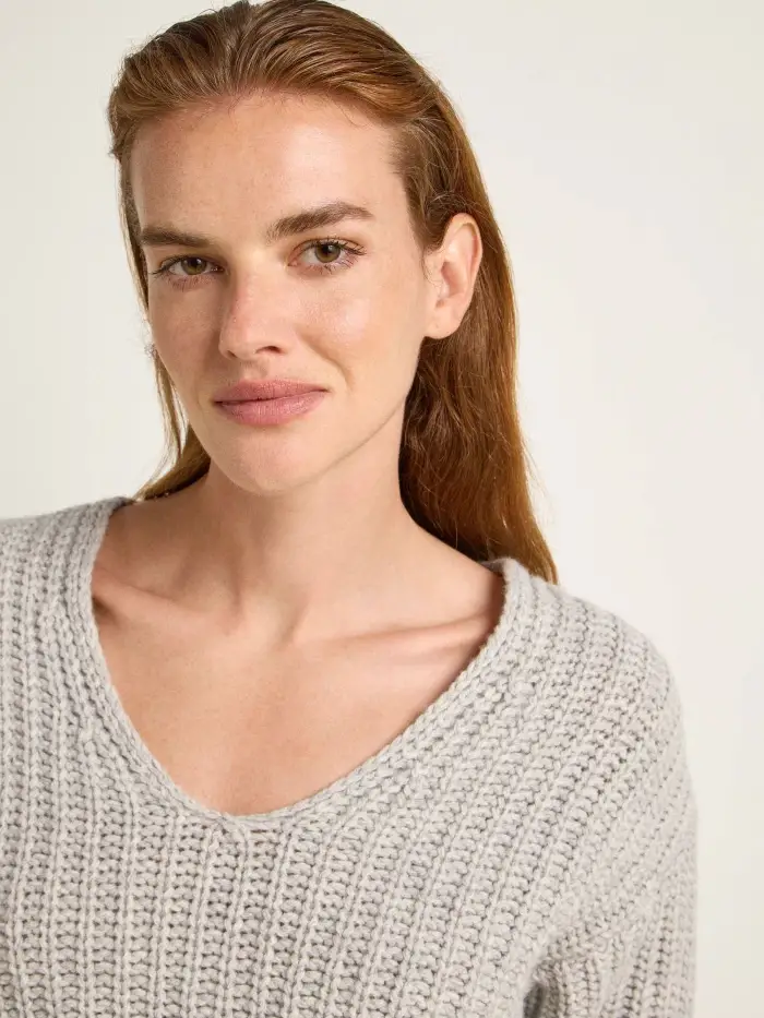 Lanius Pullover mit V-Ausschnitt (GOTS) Nur für heute
