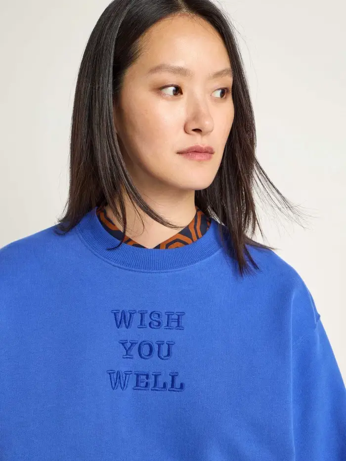 Lanius Statement Sweatshirt "wish you well" (GOTS) Online Shopping