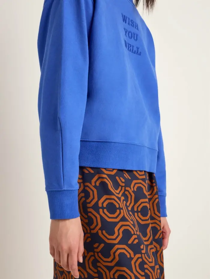 Lanius Statement Sweatshirt "wish you well" (GOTS) Online Shopping