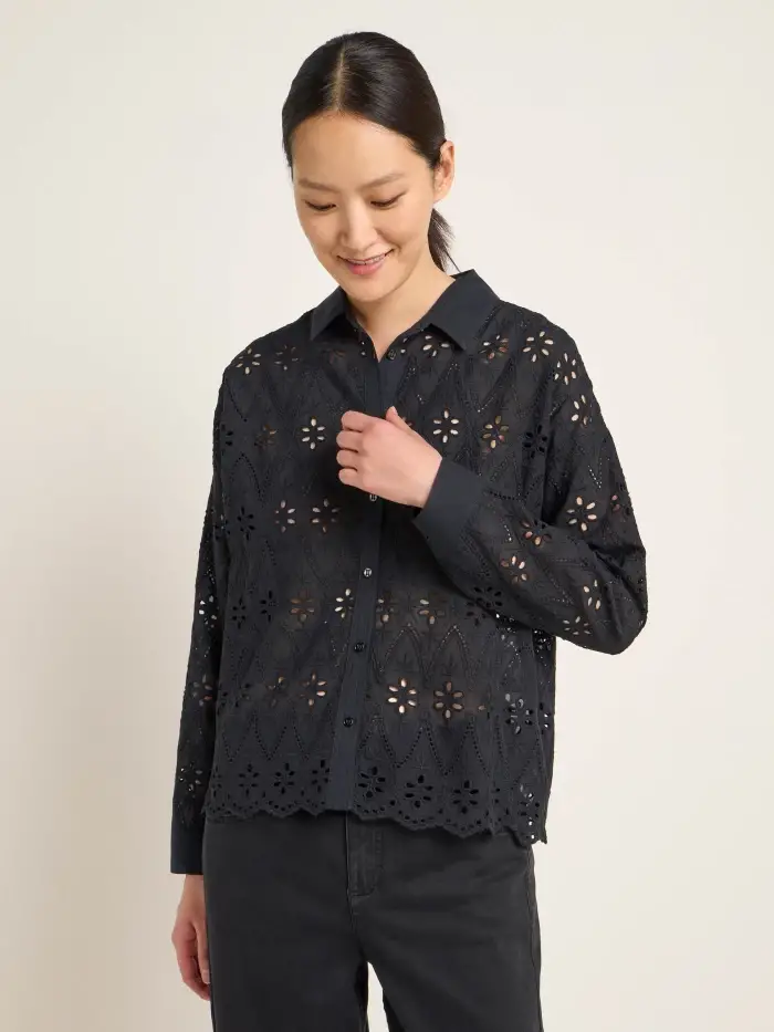 Lanius Spitzen-Hemdbluse Cyber Monday