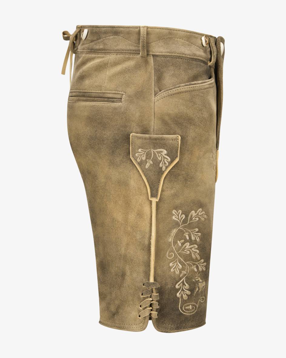 LODENFREY Wiesnlederhose kurz aus Ziegenleder Riesige Rabatte