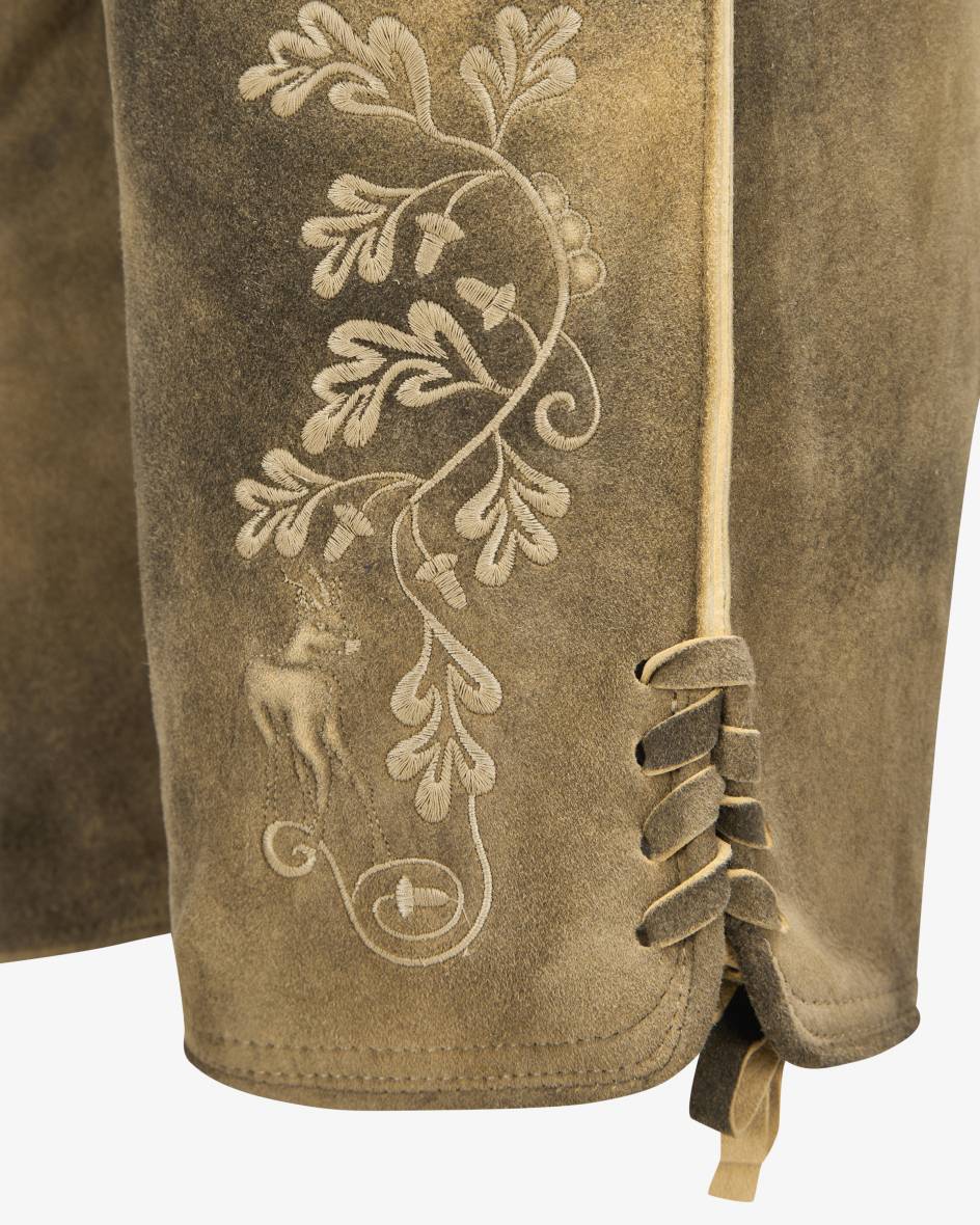 LODENFREY Wiesnlederhose kurz aus Ziegenleder Riesige Rabatte