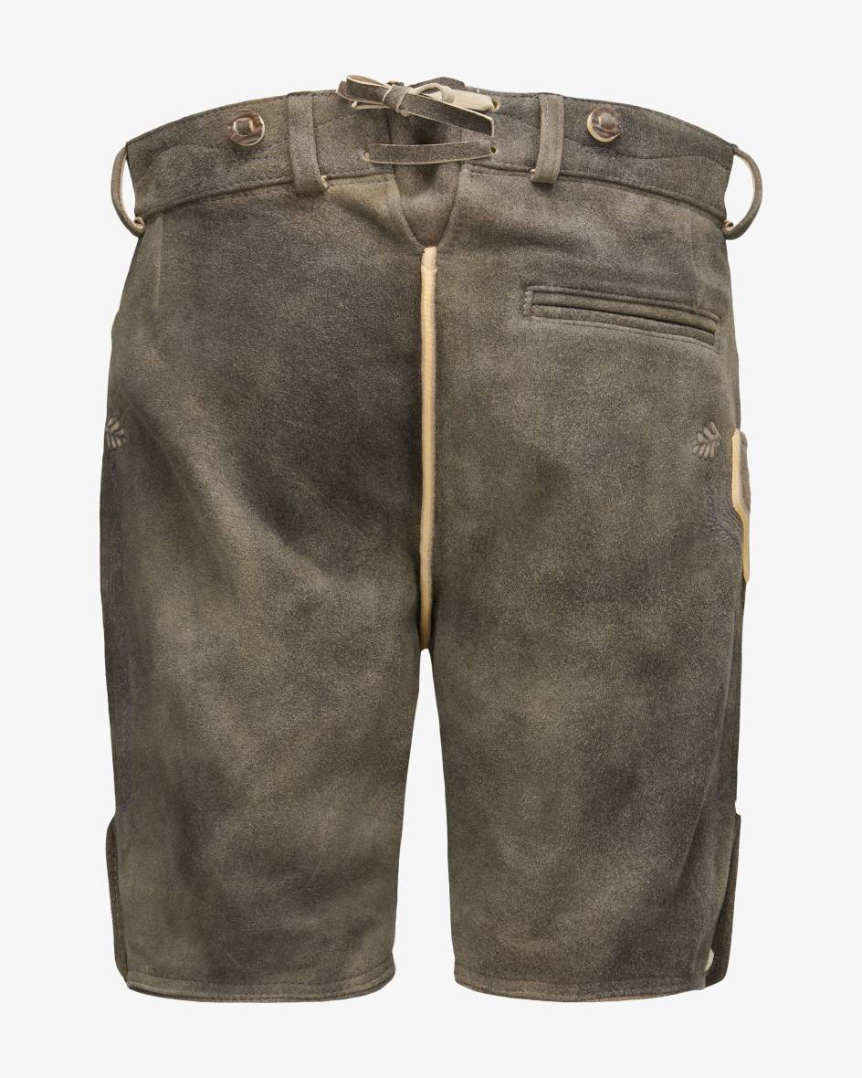 LODENFREY Wiesnlederhose kurz aus Ziegenleder Tiefpreis