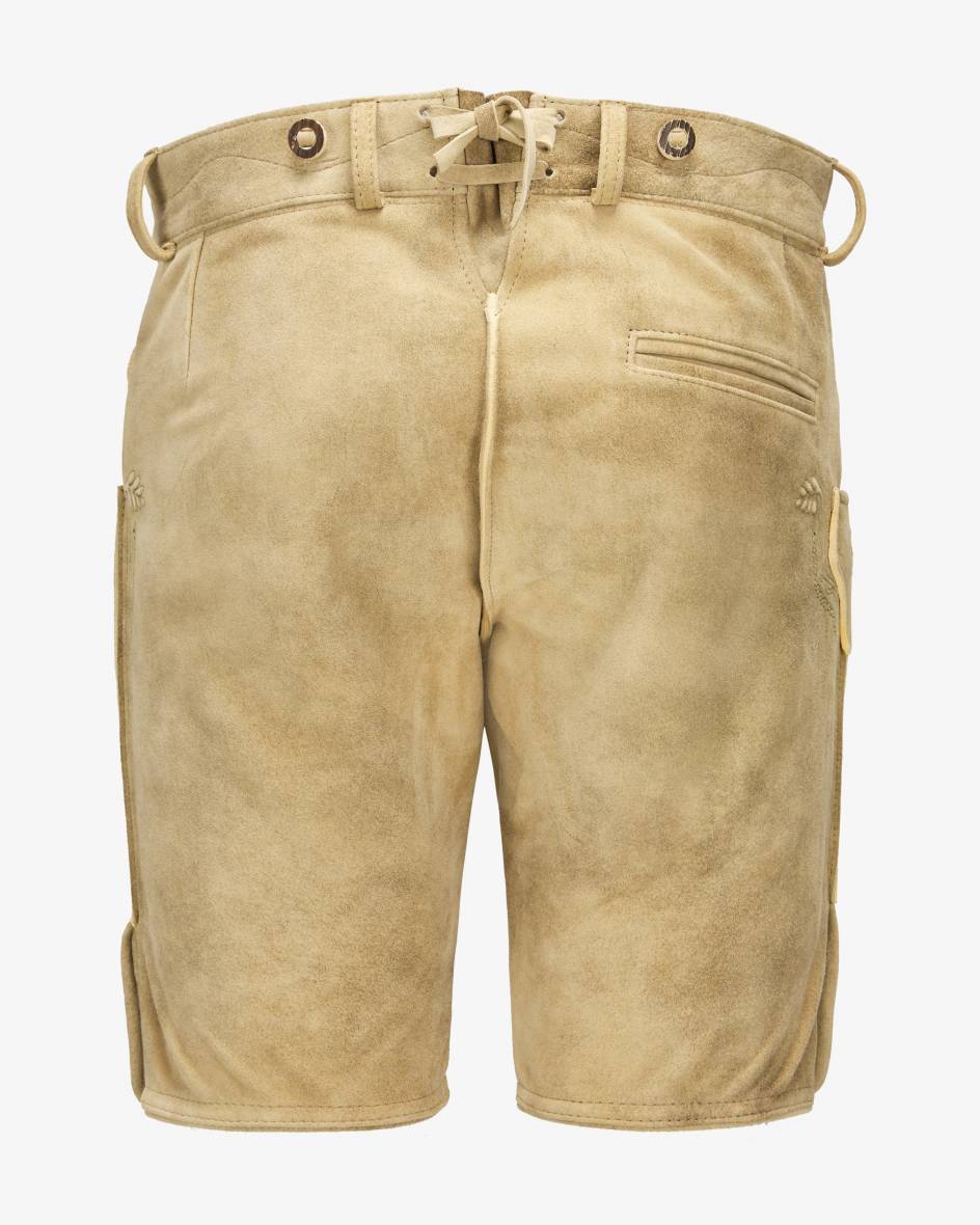LODENFREY Wiesnlederhose kurz aus Ziegenleder Super Sparpreis