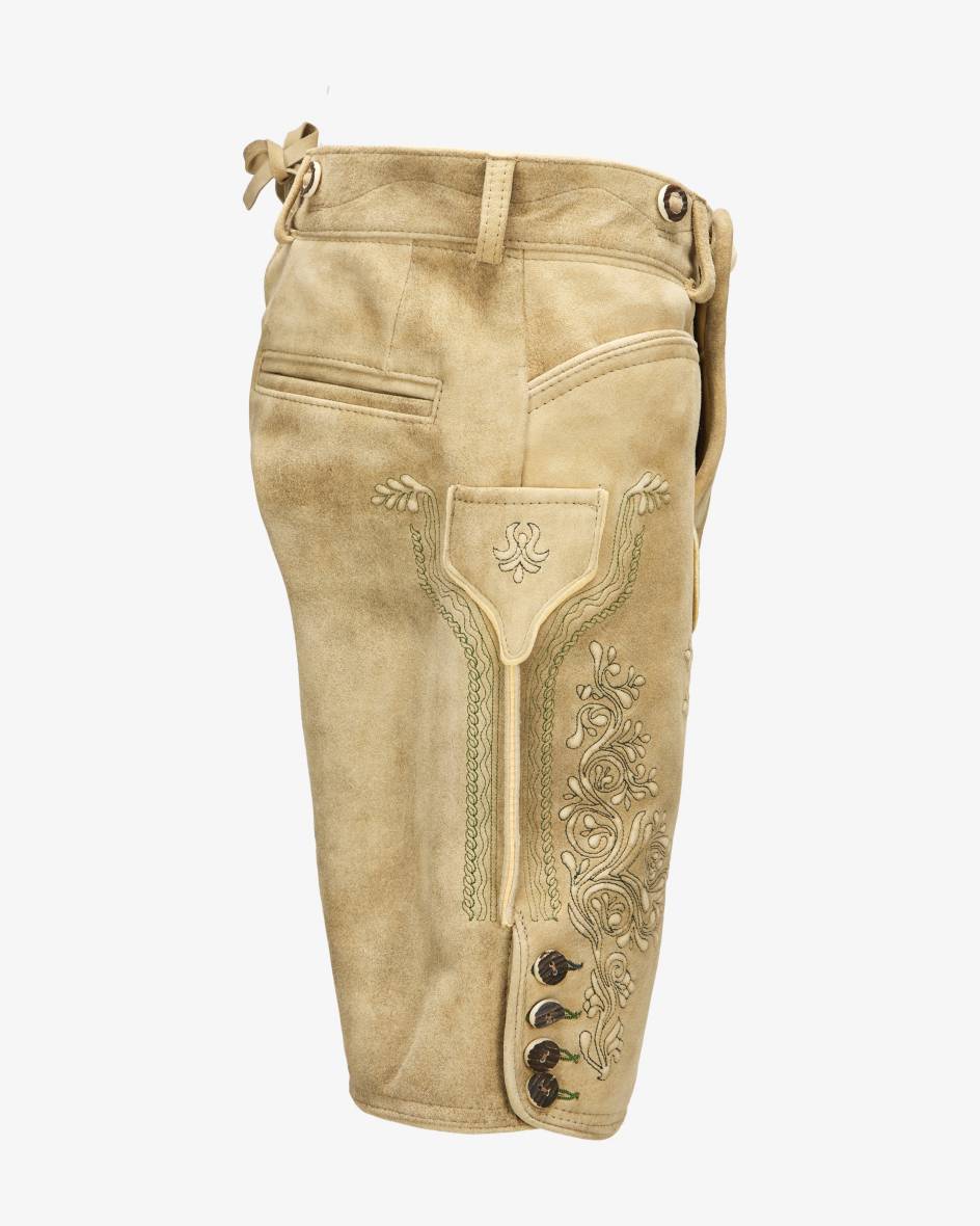 LODENFREY Wiesnlederhose kurz aus Ziegenleder Super Sparpreis