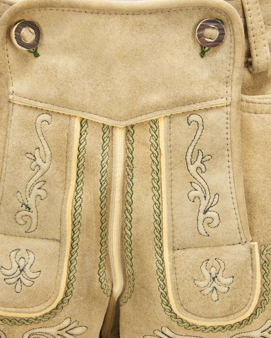 LODENFREY Wiesnlederhose kurz aus Ziegenleder Super Sparpreis