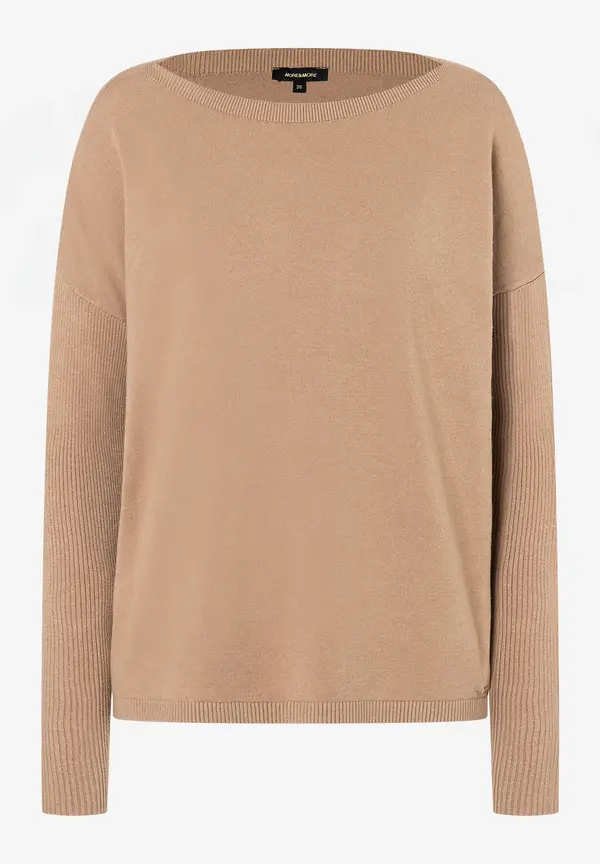 More & More Feinstrick Pullover, beige machiato, Herbst-Kollektion Kostenloser Versand international