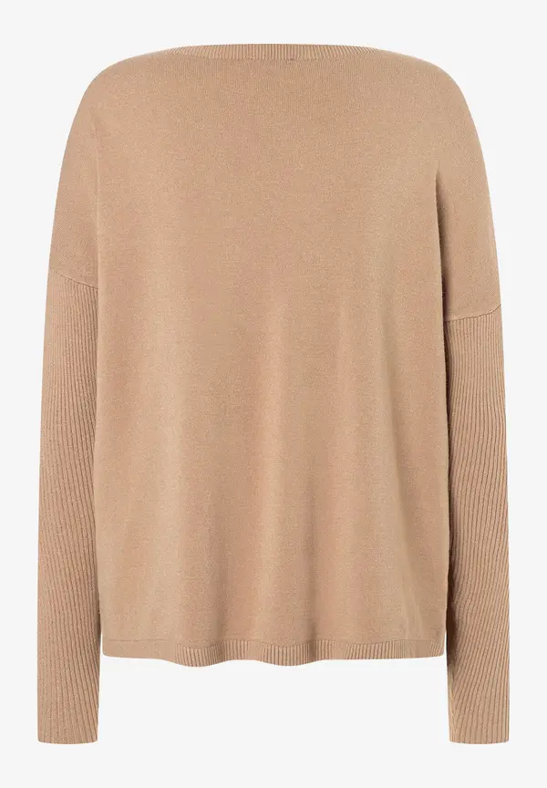 More & More Feinstrick Pullover, beige machiato, Herbst-Kollektion Kostenloser Versand international