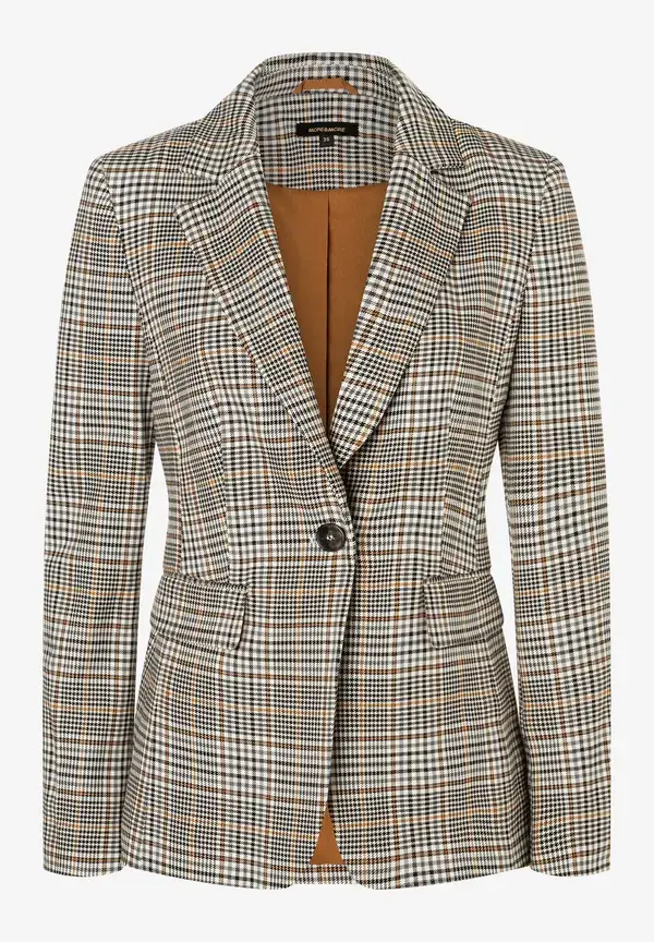More & More Glencheck-Blazer, kariert, Herbst-Kollektion Black Friday Preise