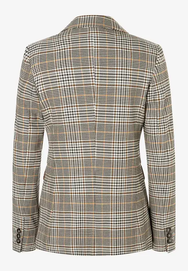 More & More Glencheck-Blazer, kariert, Herbst-Kollektion Black Friday Preise