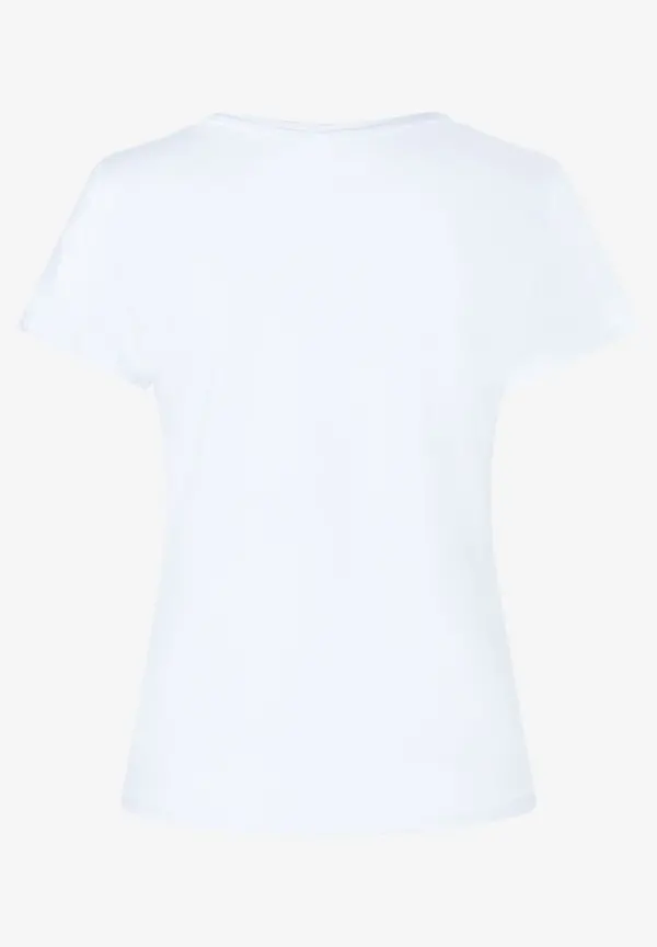 More & More T-Shirt mit Schriftzug, weiß, Herbst-Kollektion Online
