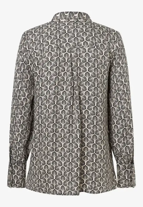 More & More Printbluse mit Schluppe, beige/schwarz, Herbst-Kollektion Günstiger Verkauf
