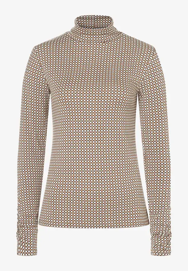More & More Rollkragenshirt, Minimal-Print, Herbst-Kollektion Vatertagsangebot