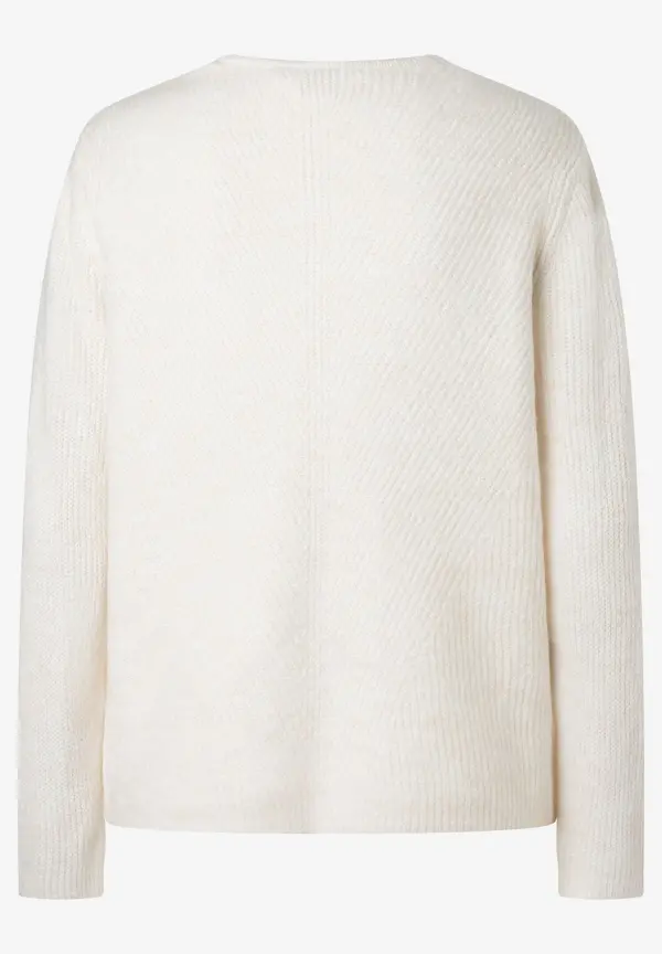 More & More V-Neck Pullover, ecru, Herbst-Kollektion Online Outlet