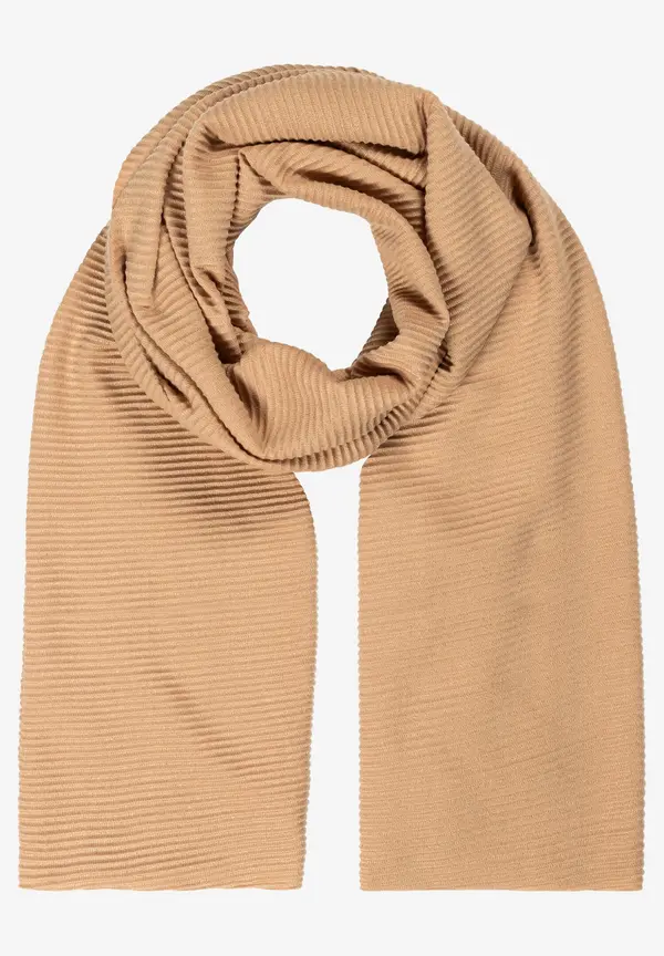 More & More Plissée-Schal, beige macchiato, Herbst-Kollektion Zeitlich begrenztes Angebot