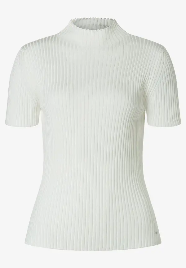 More & More Rippstrick-Pullover, Kurzarm, ecru Blitzangebot