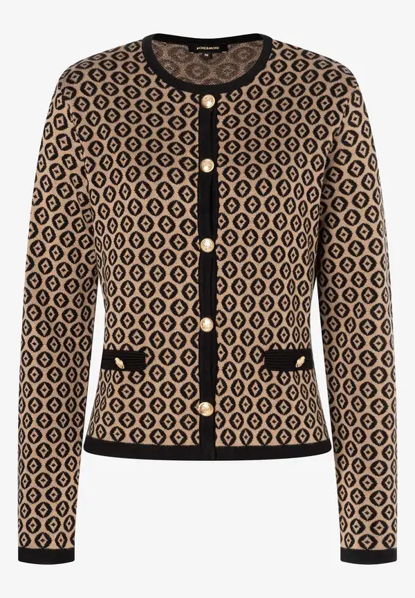 More & More Cardigan mit Jacquardmuster, Herbst-Kollektion Große Rabatte