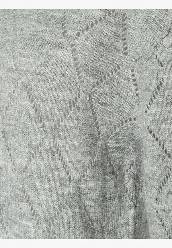 More & More Ajour-Pullover, grau melange, Herbst-Kollektion Neuheiten