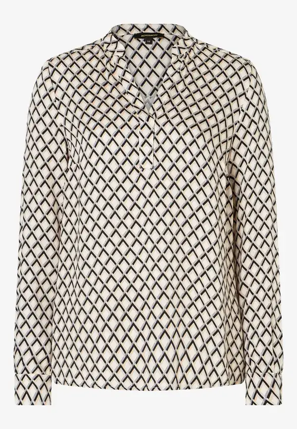 More & More Viskosebluse, schwarz/beige/ecru, Herbst-Kollektion Tägliche Deals