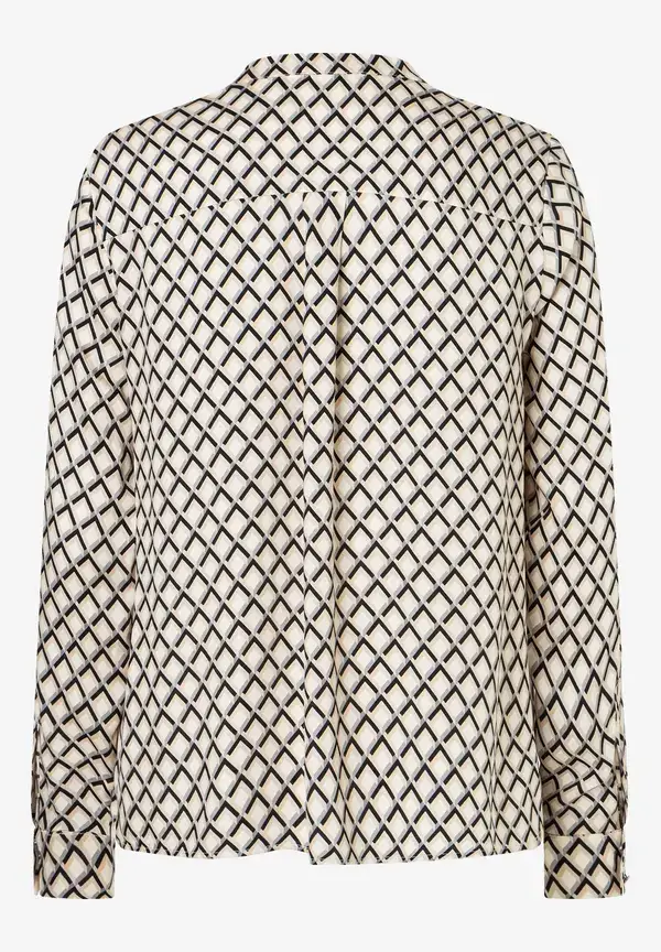 More & More Viskosebluse, schwarz/beige/ecru, Herbst-Kollektion Tägliche Deals