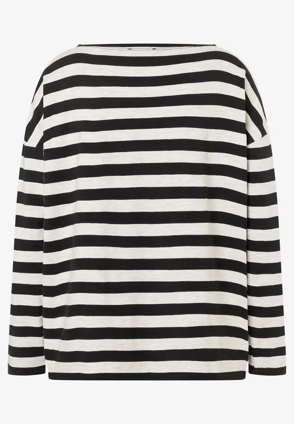 More & More Ringelshirt, schwarz/beige melange, Herbst Kollektion VIP-Rabatte