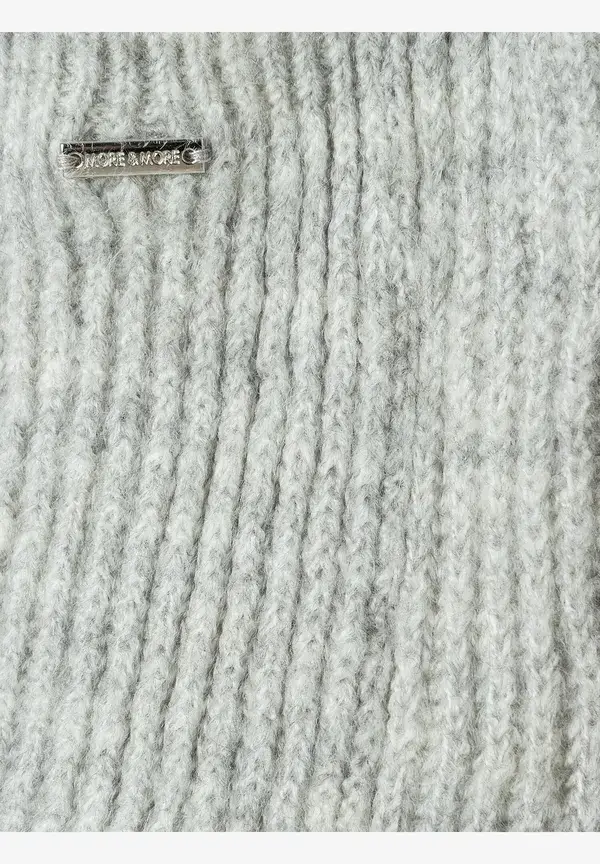 More & More Rippen-Strickjacke, grau melange, Herbst-Kollektion Begrenzte Freigabe
