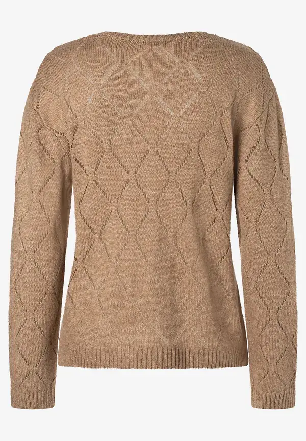 More & More Ajour-Pullover, beige macchiato, Herbst-Kollektion Letzte 2 Tage