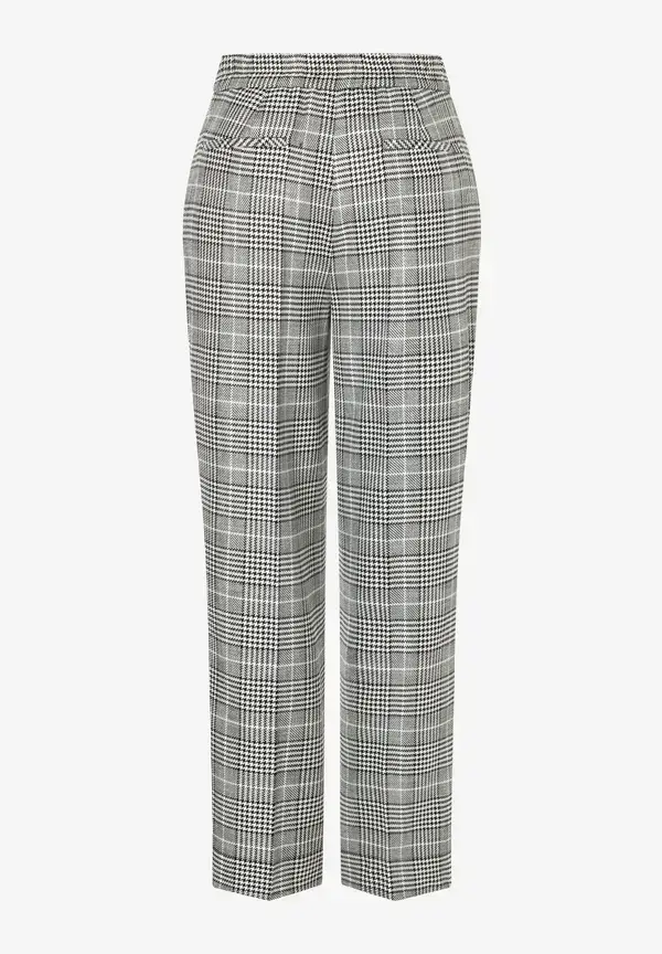 More & More Glencheck Hose, schwarz/ecru, Herbst-Kollektion Letzter Tag