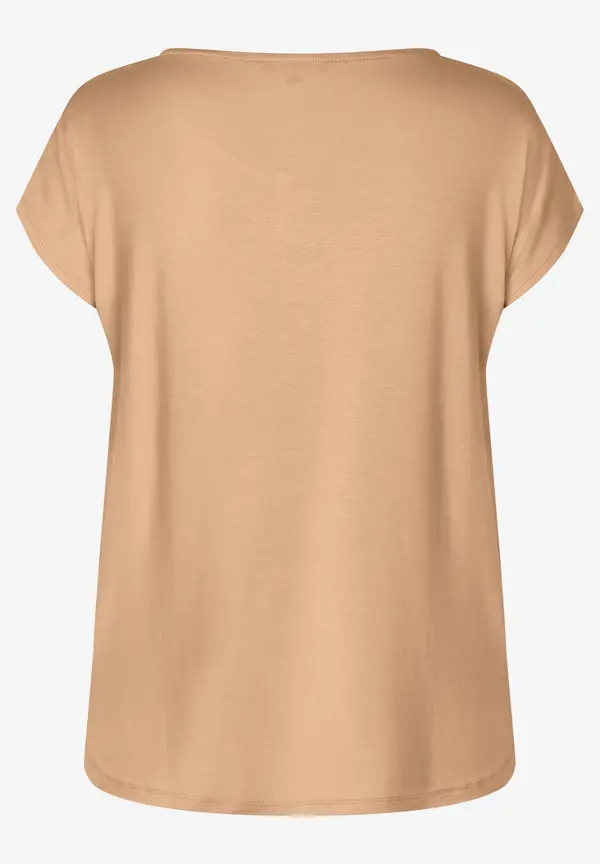 More & More Shirt mit Satinfront, warm beige Zeitbegrenzte Promotion