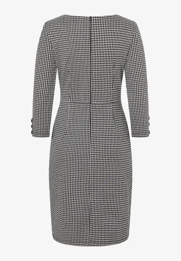More & More Jerseykleid, Hahnentritt-Dessin, Herbst-Kollektion Bis zu 50% Rabatt