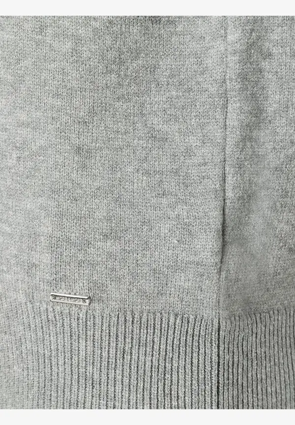 More & More Pullover mit Volantärmel, grau melange, Herbst-Kollektion Nur für heute