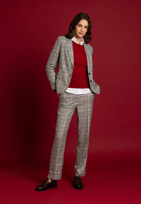 More & More Glencheck Blazer, schwarz/ecru, Herbst-Kollektion Vierteljährliche Förderung