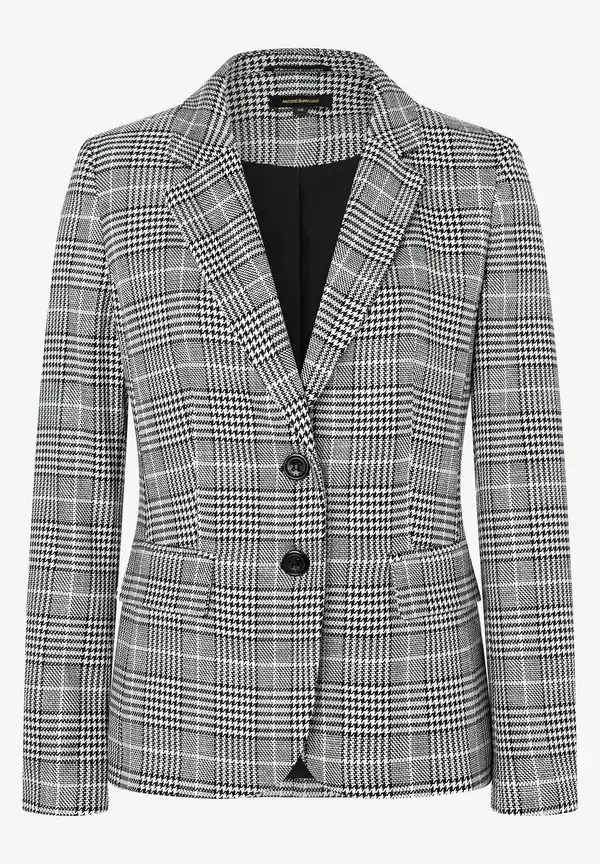 More & More Glencheck Blazer, schwarz/ecru, Herbst-Kollektion Vierteljährliche Förderung