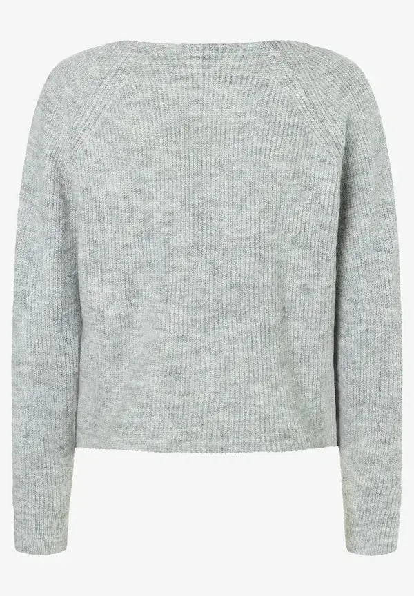 More & More Pullover mit Knotendetail, grau melange, Herbst-Kollektion Bis zu 55% Rabatt