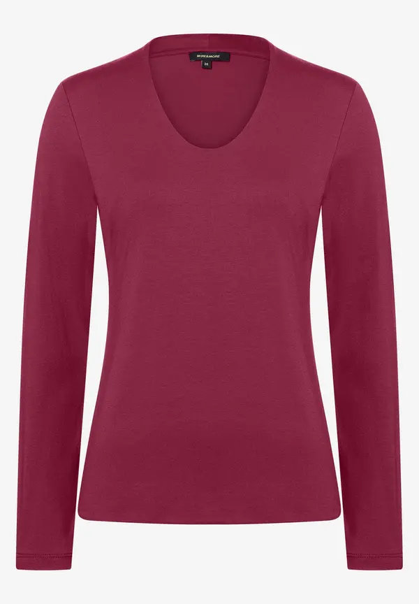 More & More Langarmshirt, bordeaux, Herbst-Kollektion Super Rabatt