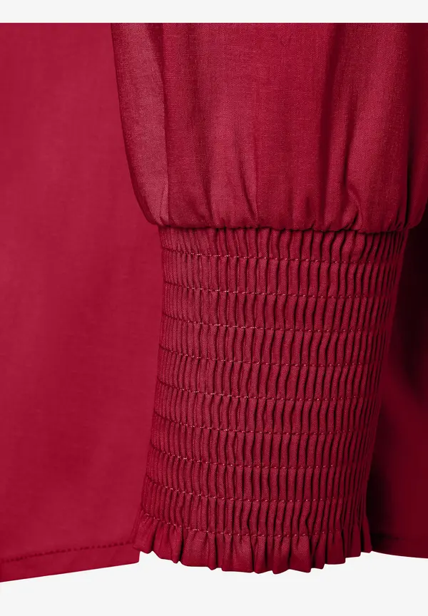 More & More Baumwoll/Stretch Bluse, rot, Herbst-Kollektion 50% Rabatt mit kostenlosem Versand
